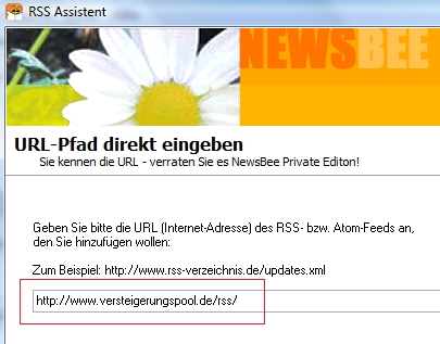 Adresse eingeben